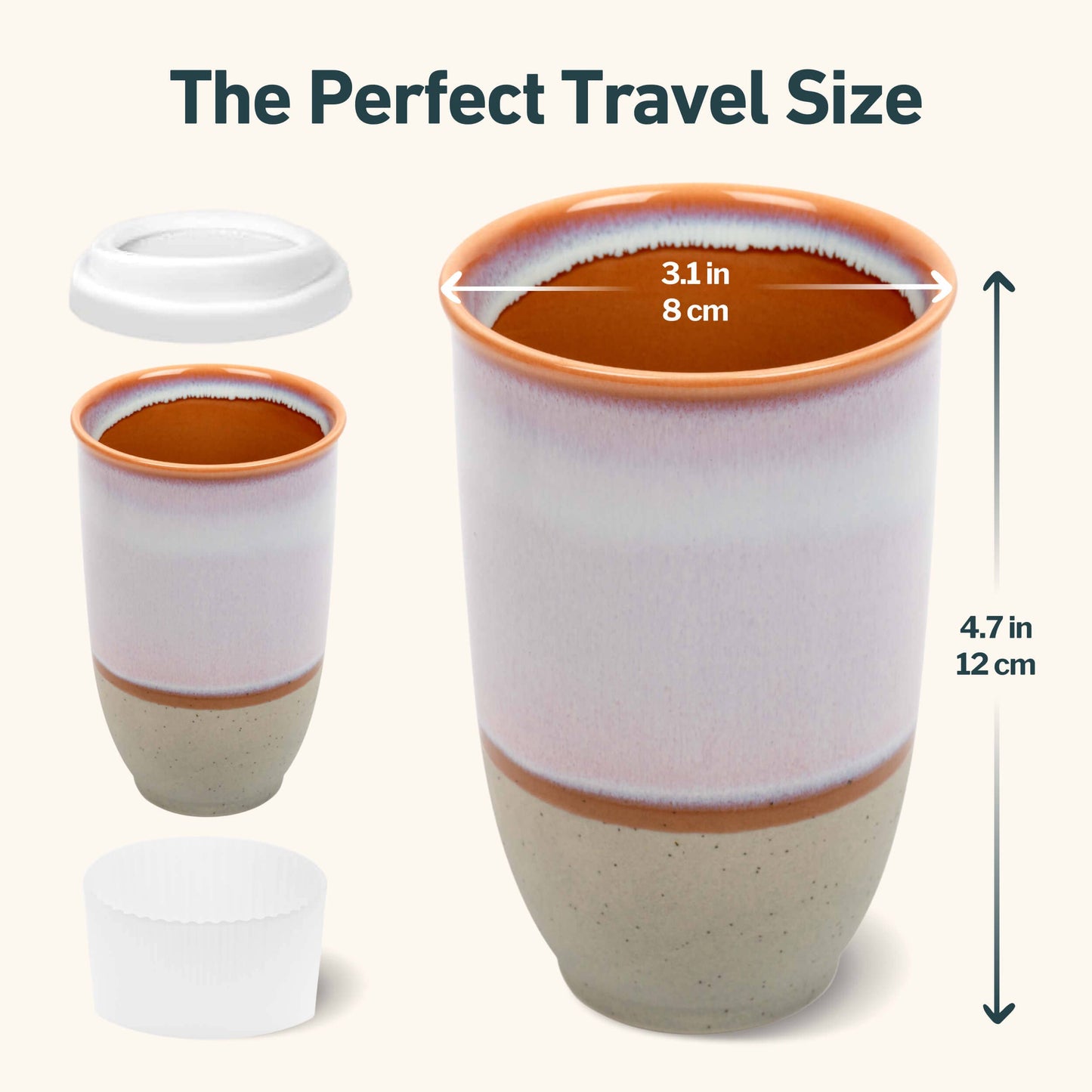 Nova Ceramic Horizon Ceramic Travel Mug, 12oz