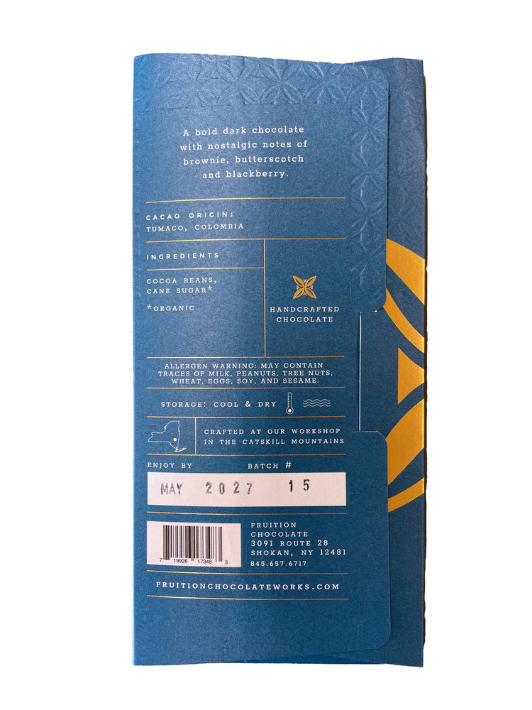 Fruition Chocolate Works - Colombia Tumaco Dark 85%