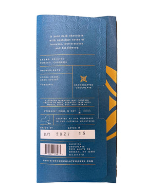 Fruition Chocolate Works - Colombia Tumaco Dark 85%