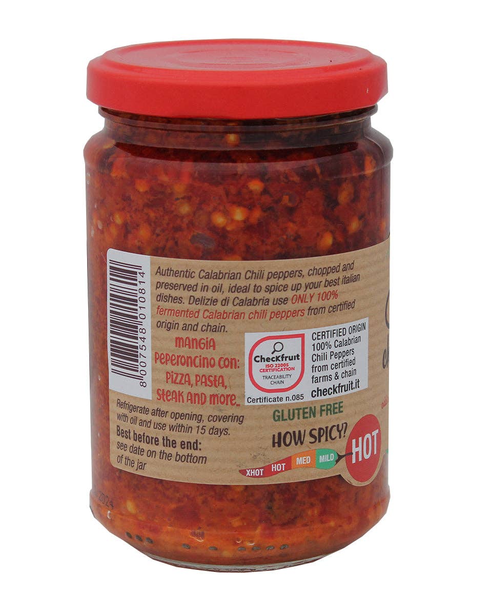 Calabrian Chili Peppers Crushed in Oil, Extra Hot, 9.87oz