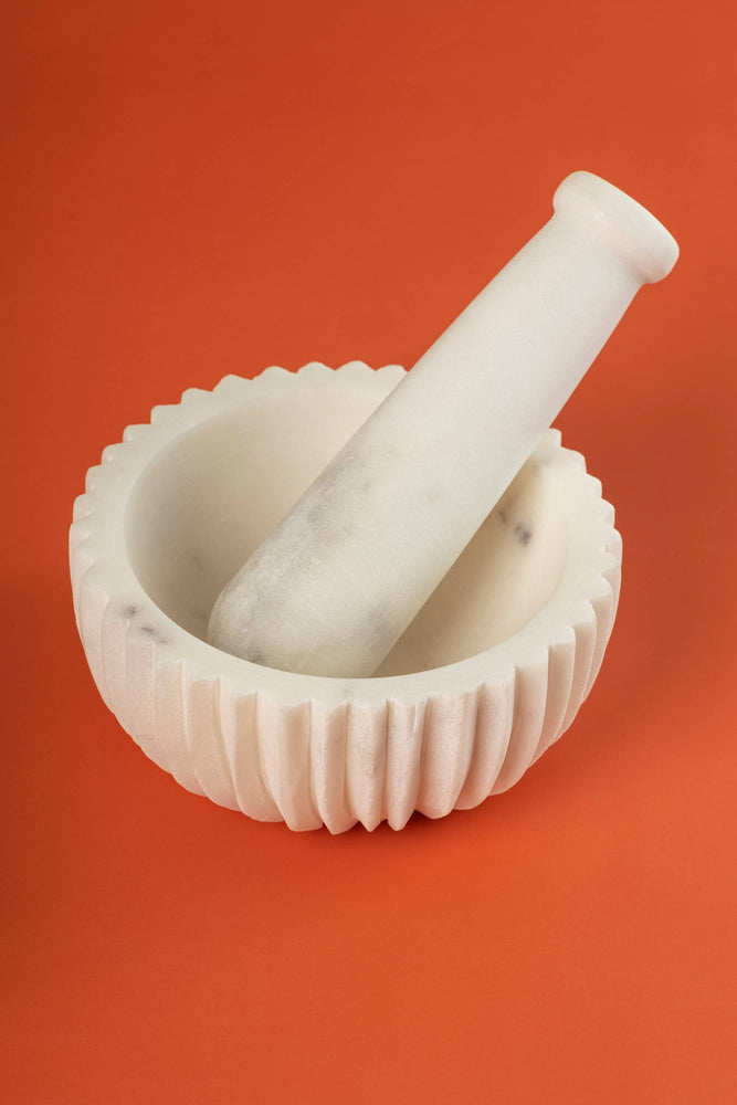 Milan Marble Mortar Pestle