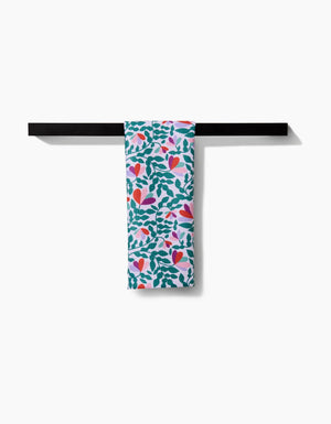 Geometry - Spring Wavy Leaves Tea Towel