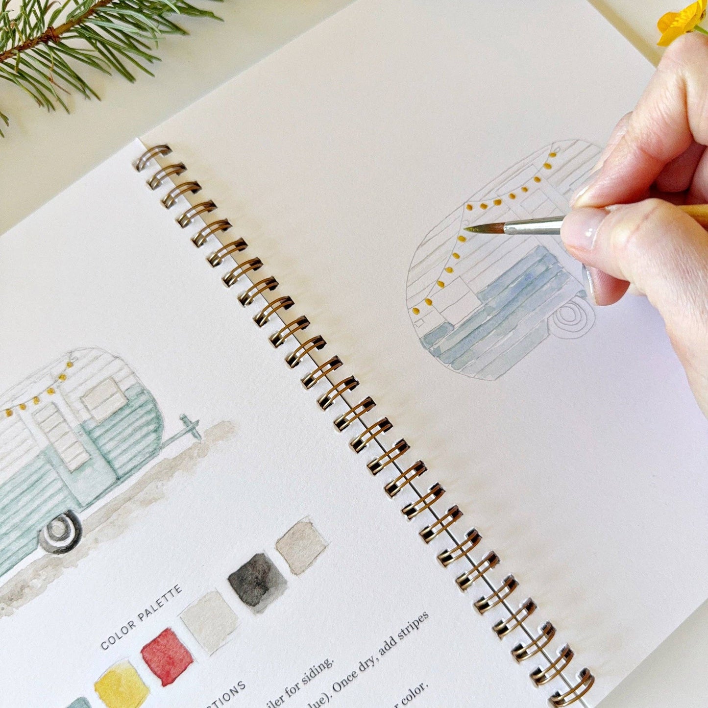 emily lex studio Camping Watercolor Workbook