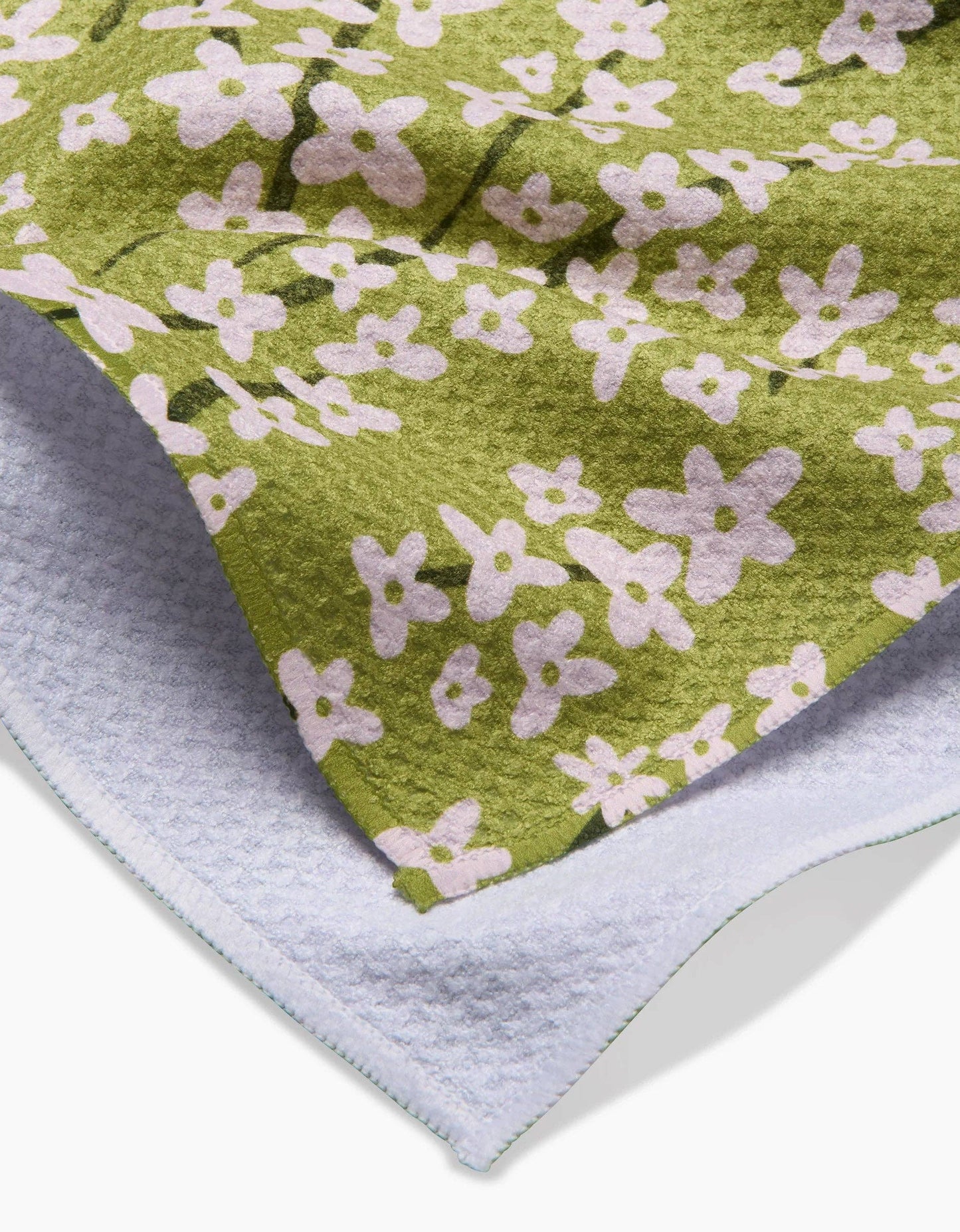 Geometry - Spring Green Forsythia Tea Towel
