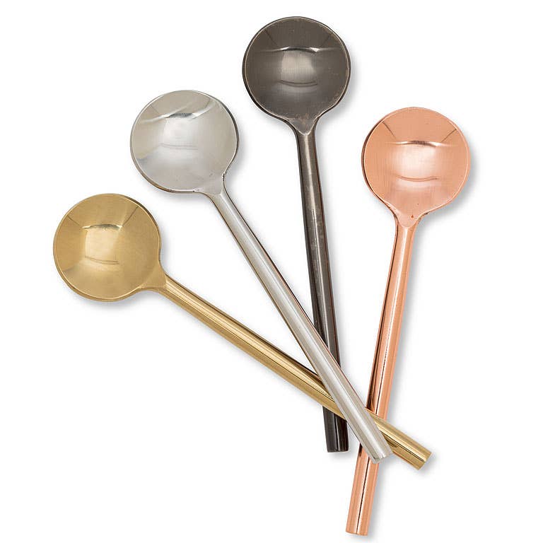 Modern Small Silver Spoon, 4.5" L
