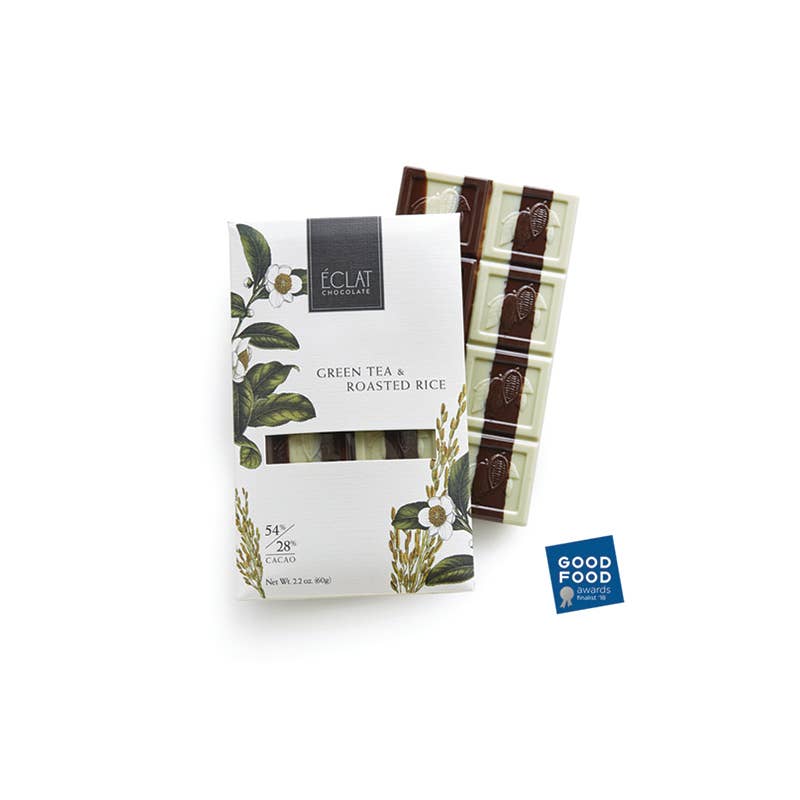 Éclat Chocolate Green Tea & Roasted Rice Parallel Chocolate Bar