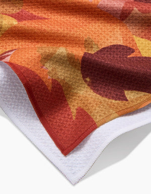 Geometry - Watercolor Fallen Leaves Tea Towel