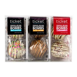 Ticket Chocolate - Hot Chocolate Bomb 2-pack, Milk Chocolate with  Marshmallow