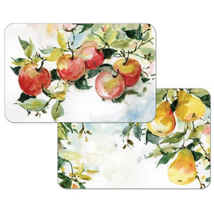 Watercolor Fruit Reversible Rectangular Plastic Placemat