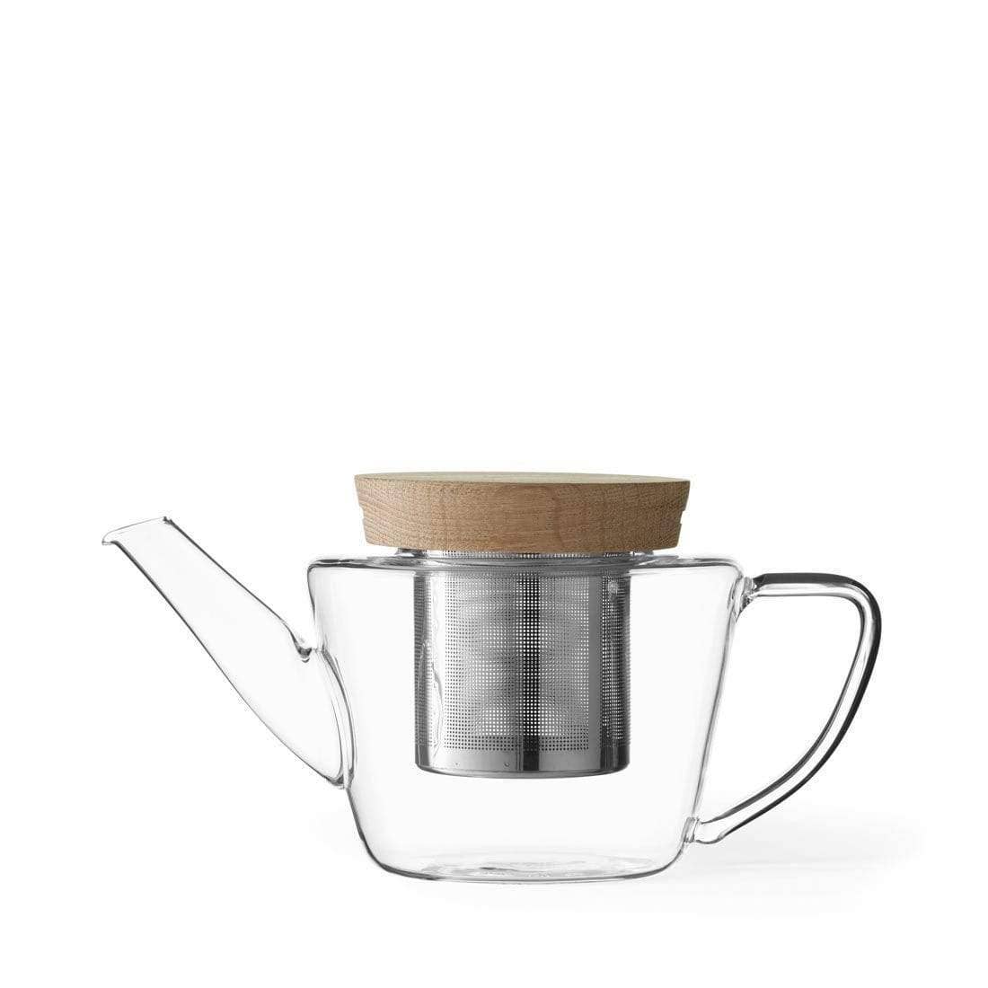 Viva Infusion™ Glass Teapot & Wood Lid w/ Infuser - 17oz / 0.5L