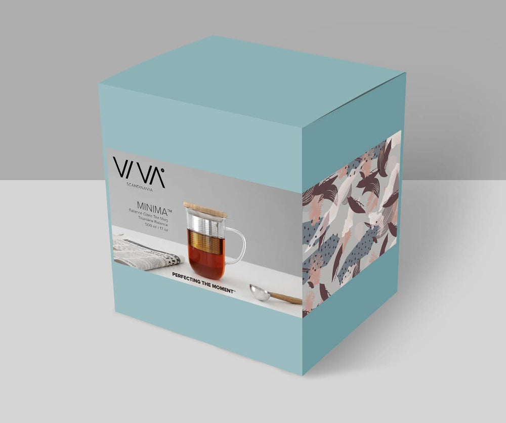 Viva Minima™ Balance Glass Mug & Wood Lid w/ Infuser