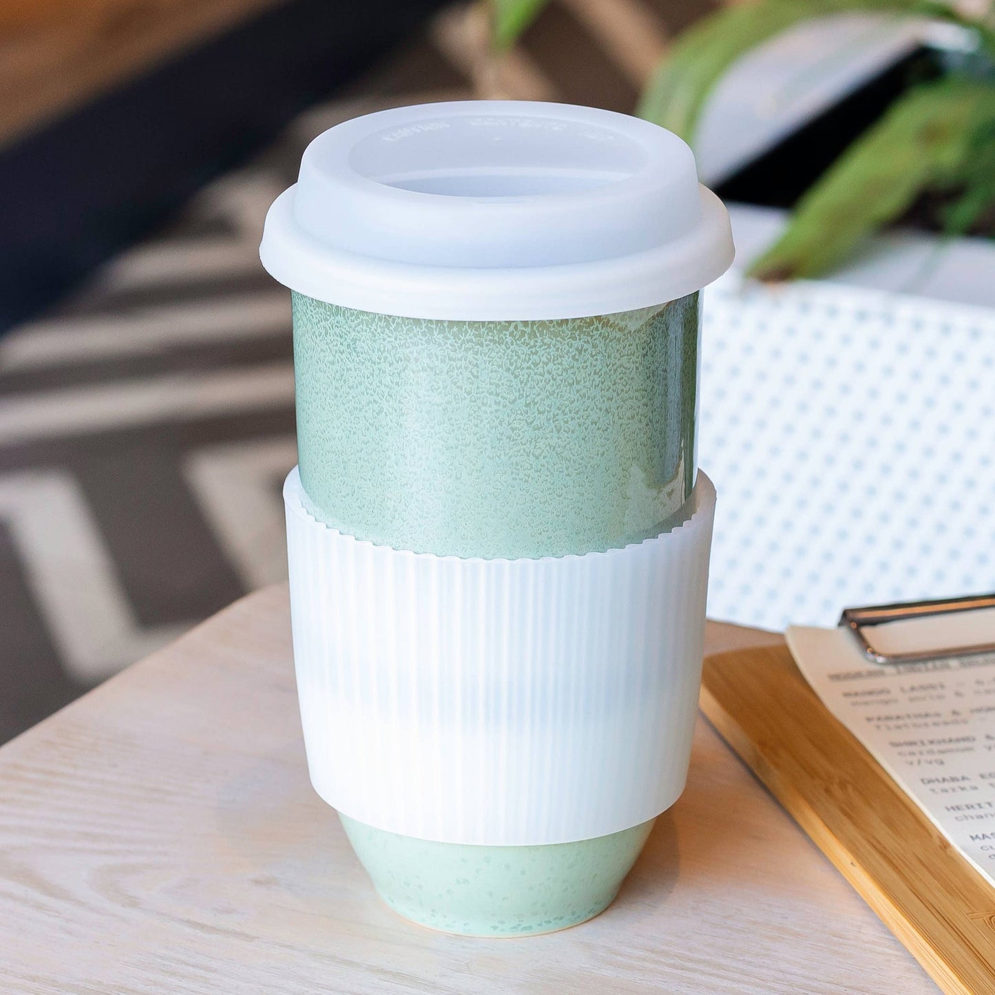 Nova Ceramics Emerald Ceramic Travel Mug, 16oz