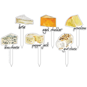 Say Cheese Fromage Acrylic Sticks, Set of 6