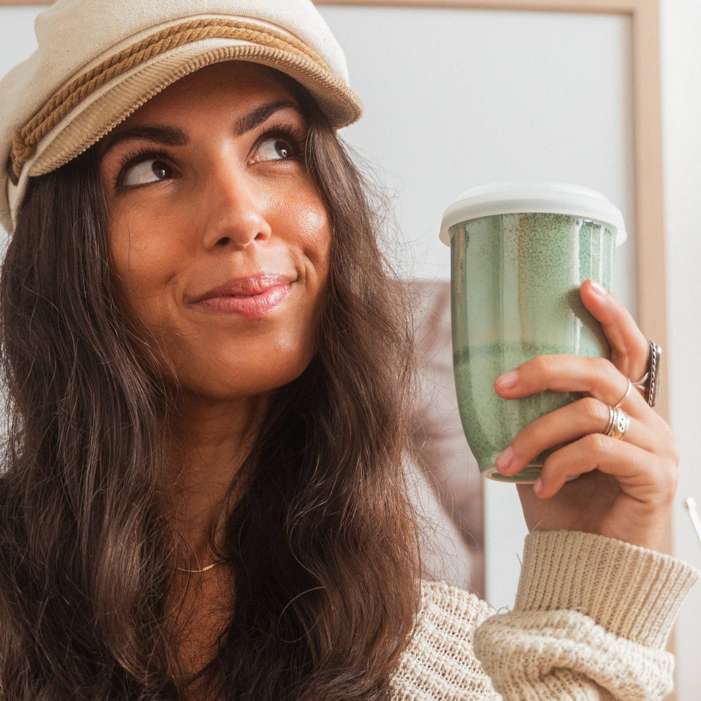 Nova Ceramics Emerald Ceramic Travel Mug, 12oz