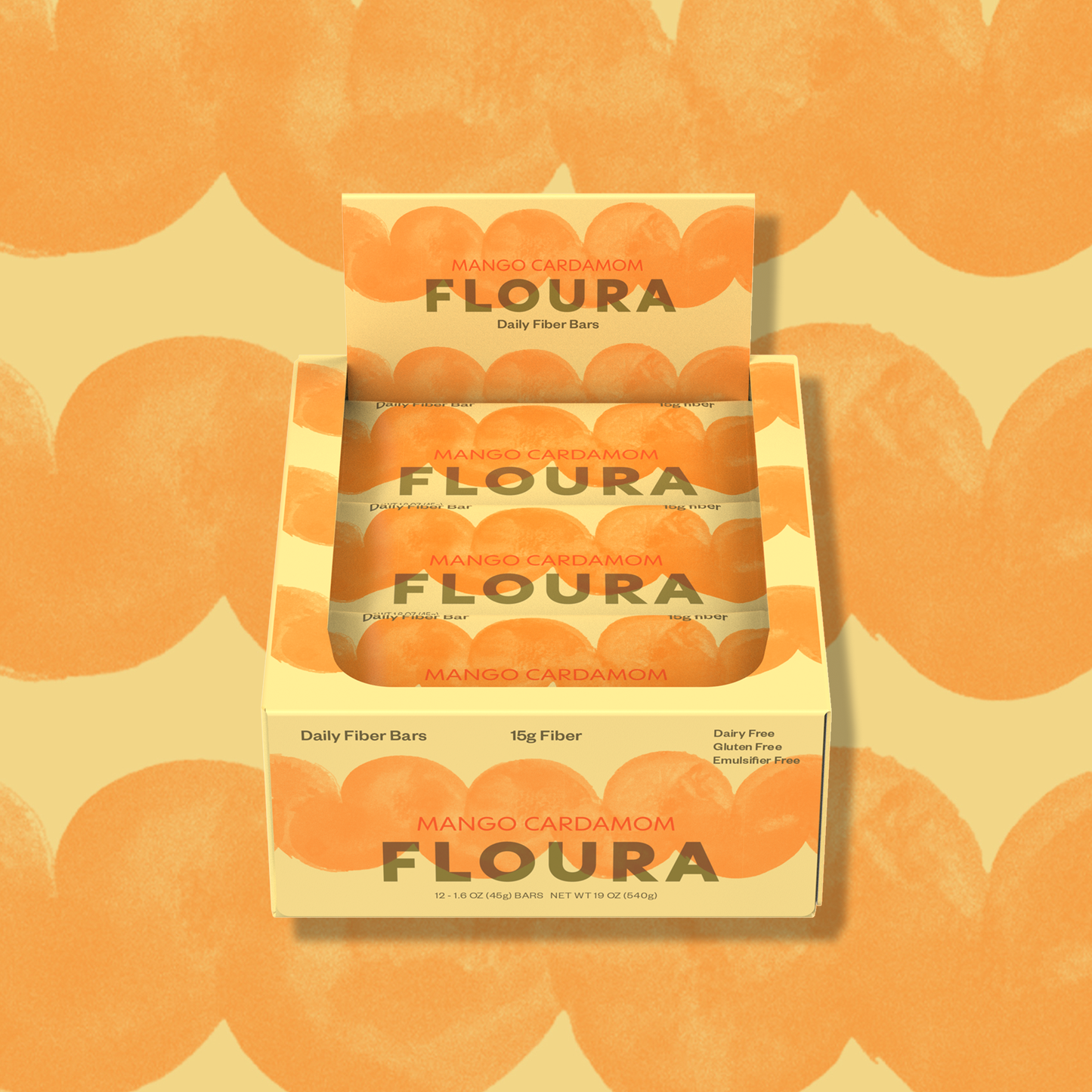 Floura & Co Mango Cardamom Fiber Snack Bar