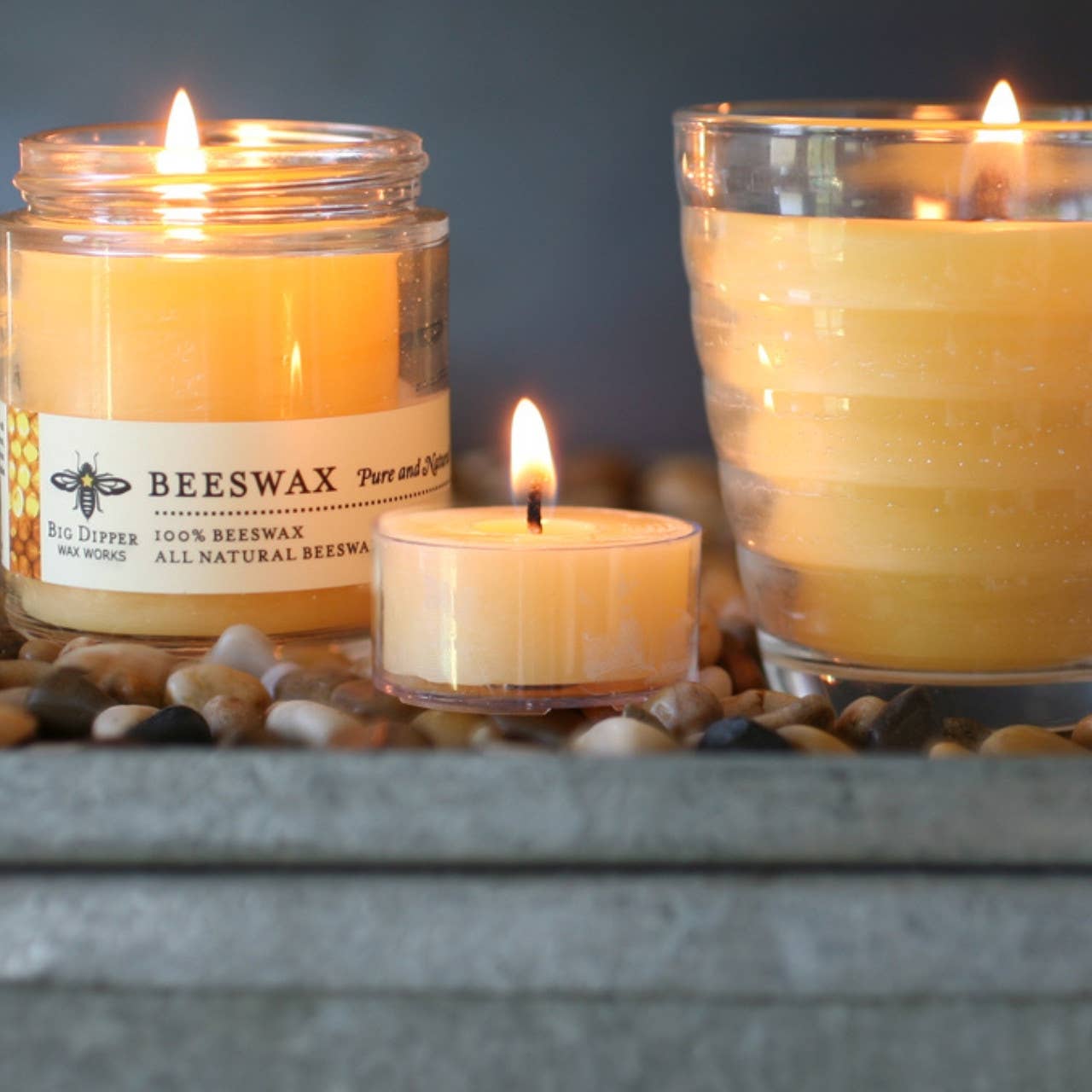 Big Dipper Wax Works 100% Pure Beeswax Tea Light Candles