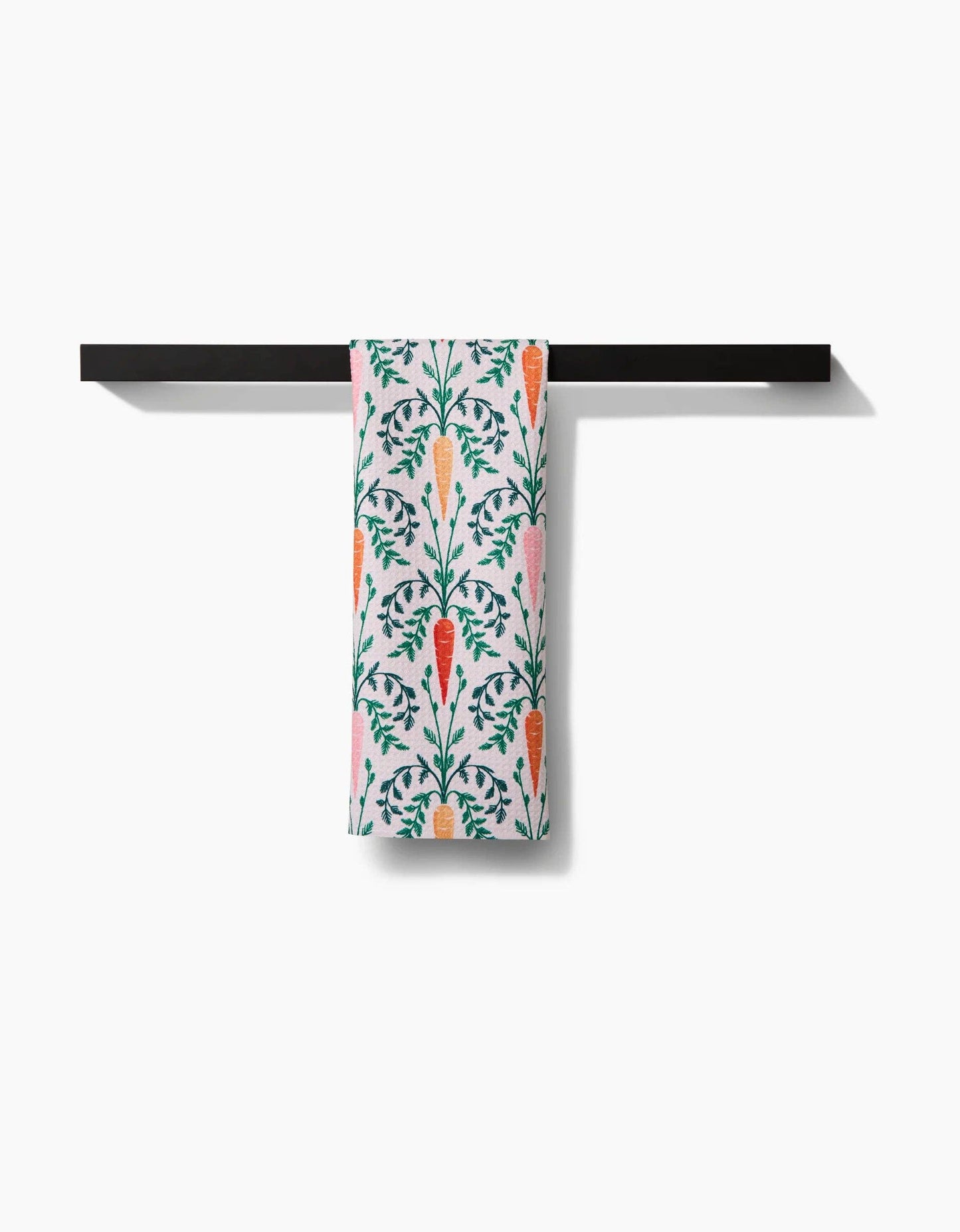 Geometry - Carrot Damask Tea Towel