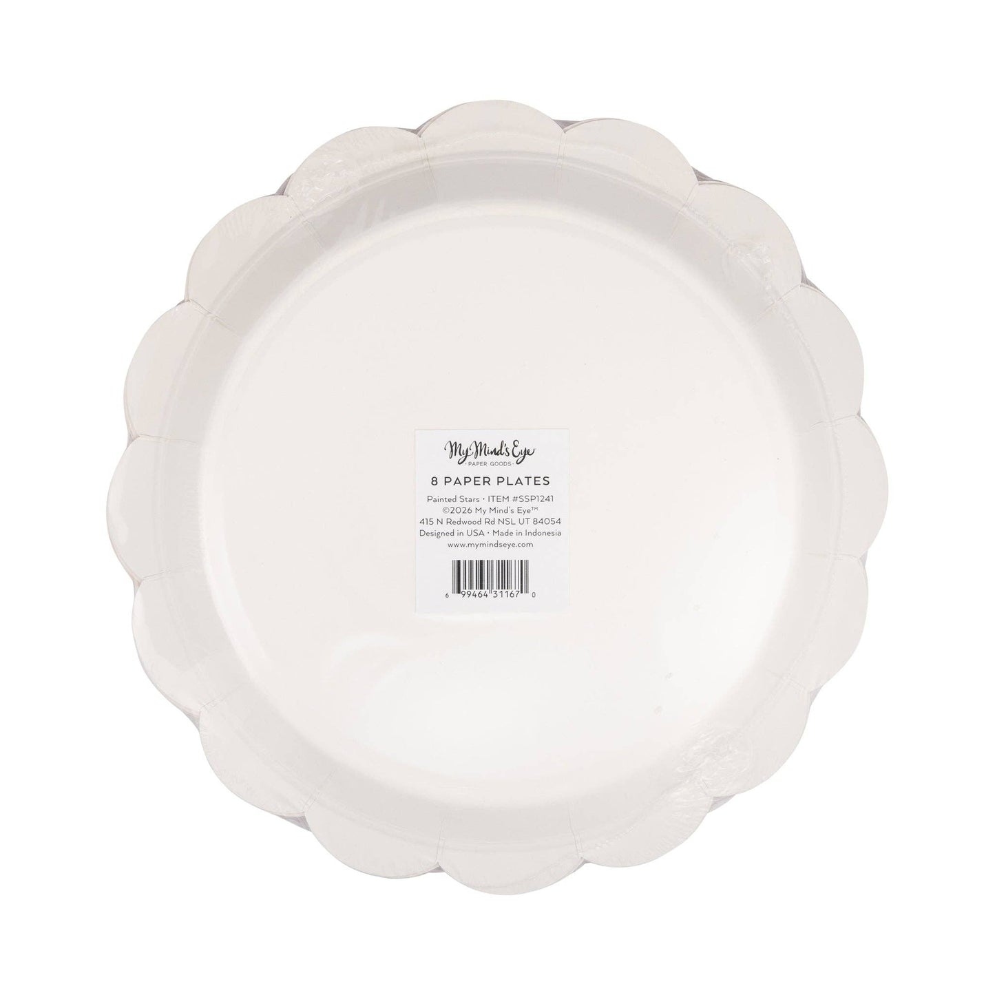Blue Stars Paper Plate - 9"