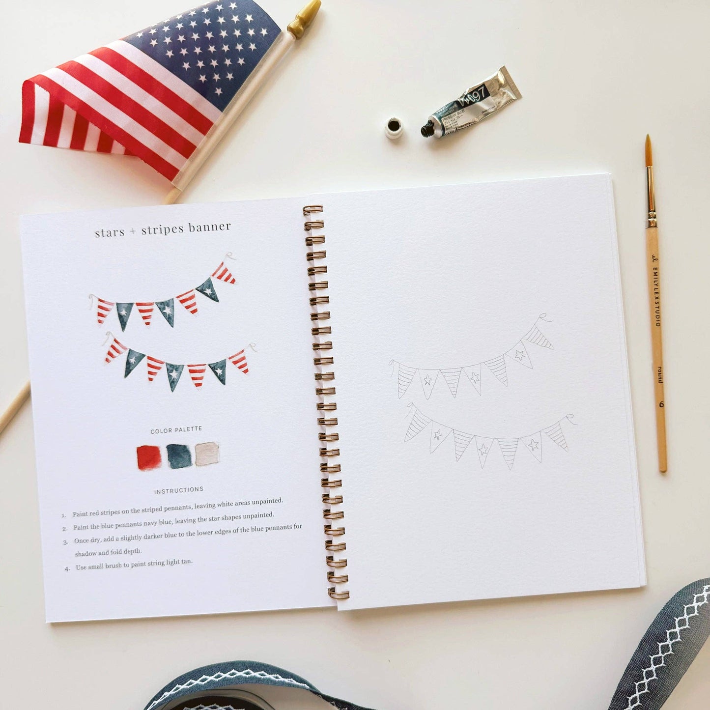 emily lex studio Americana Watercolor Workbook