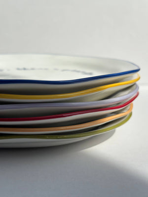 MÆGEN - Statement Plate - 'never count years of glasses of wine.'