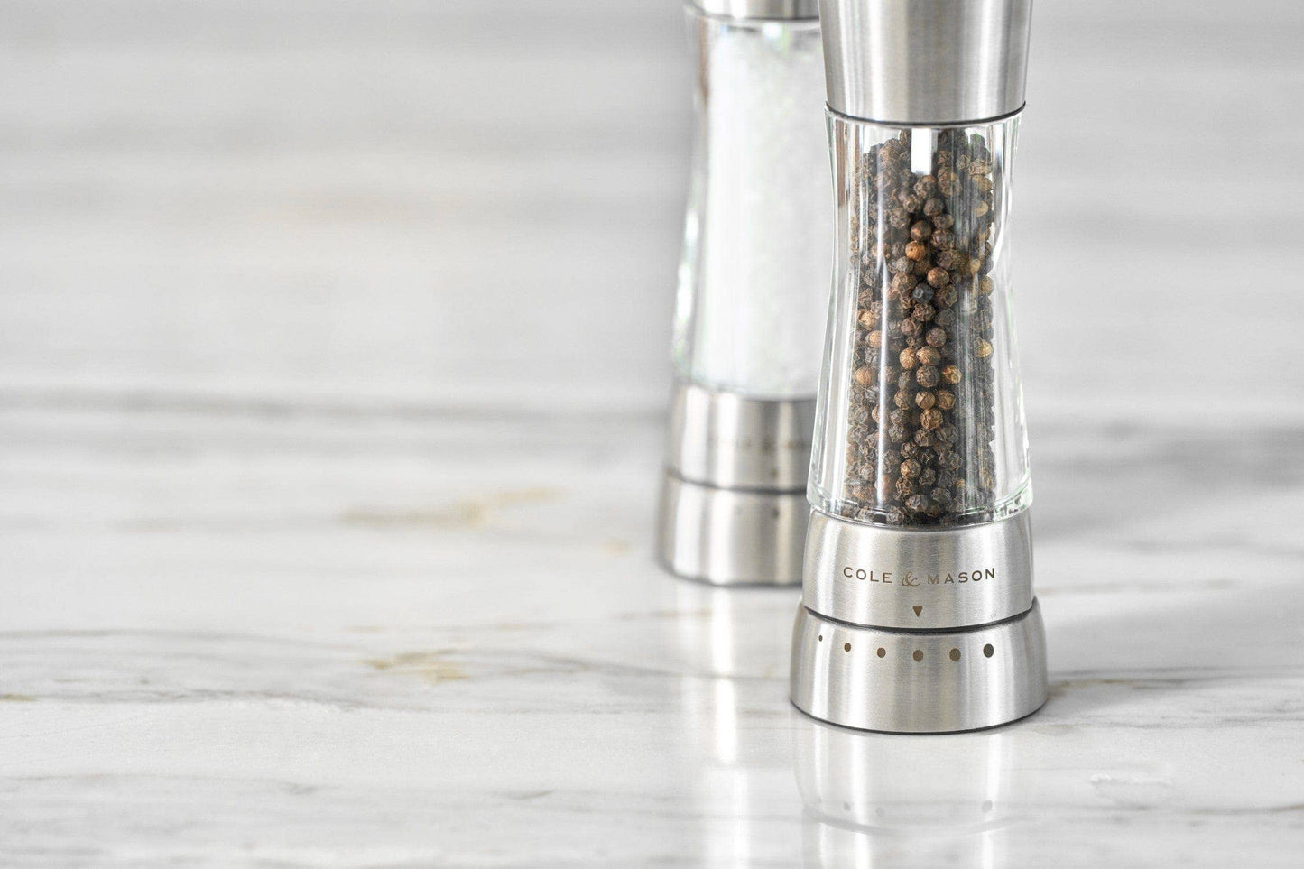 Cole & Mason Derwent Salt & Pepper Mill Set, Stainless Steel