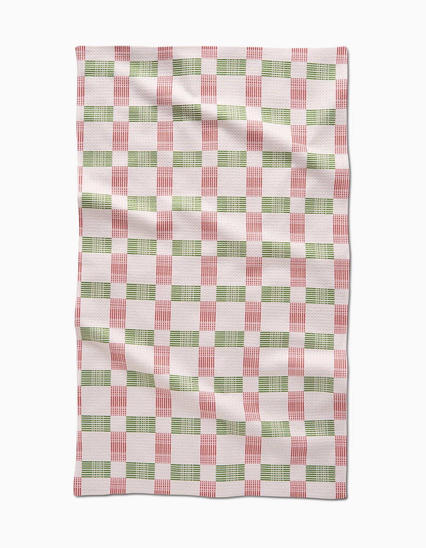 Geometry - Be Merry Plaid Tea Towel