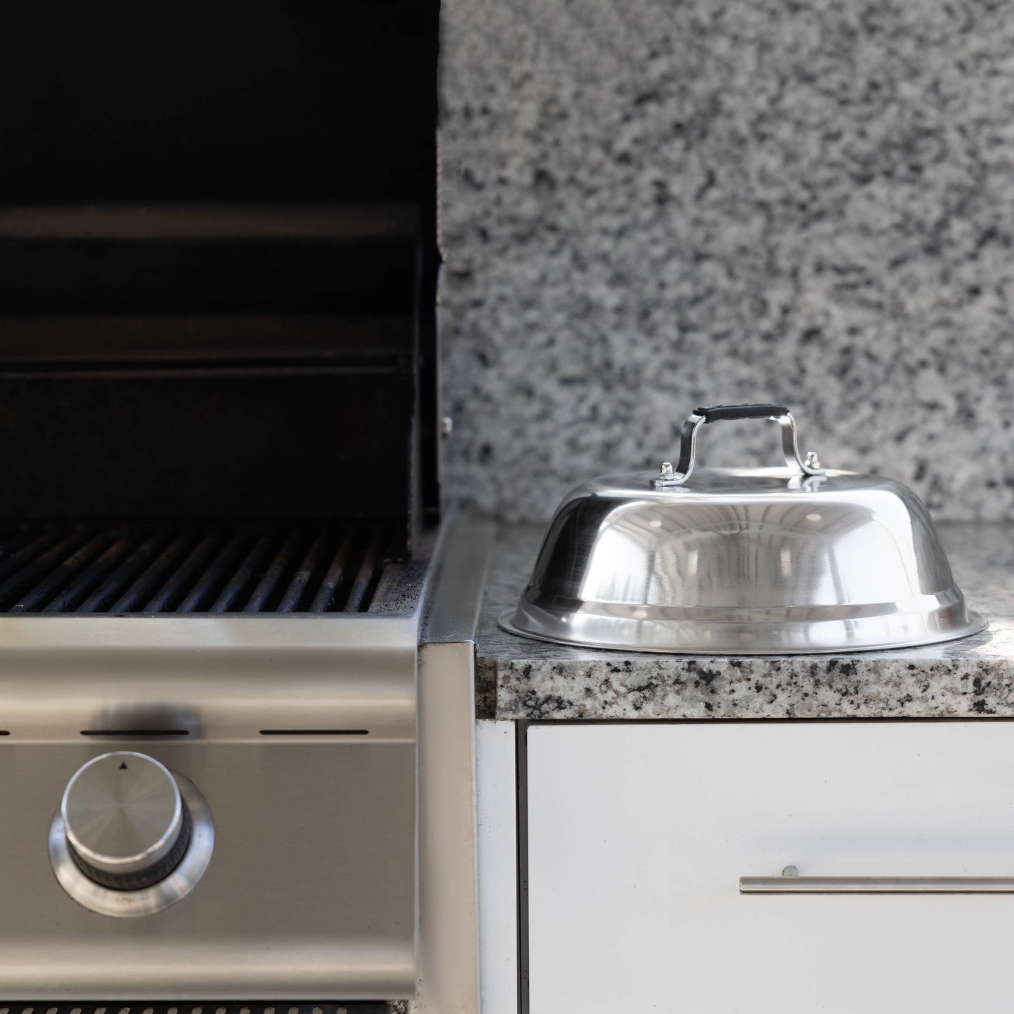 Outset Stainless Steel Large Cheese Melting Dome for Grill