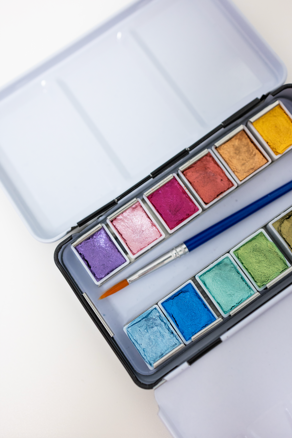 Bailey Rae Studio 12 Color Travel Metallic Watercolor Paint Palette