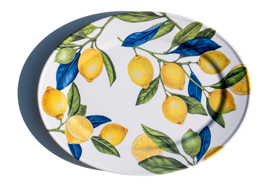 TarHong - Lemon Orchard Oval Platter, 16.9" x 13.0"