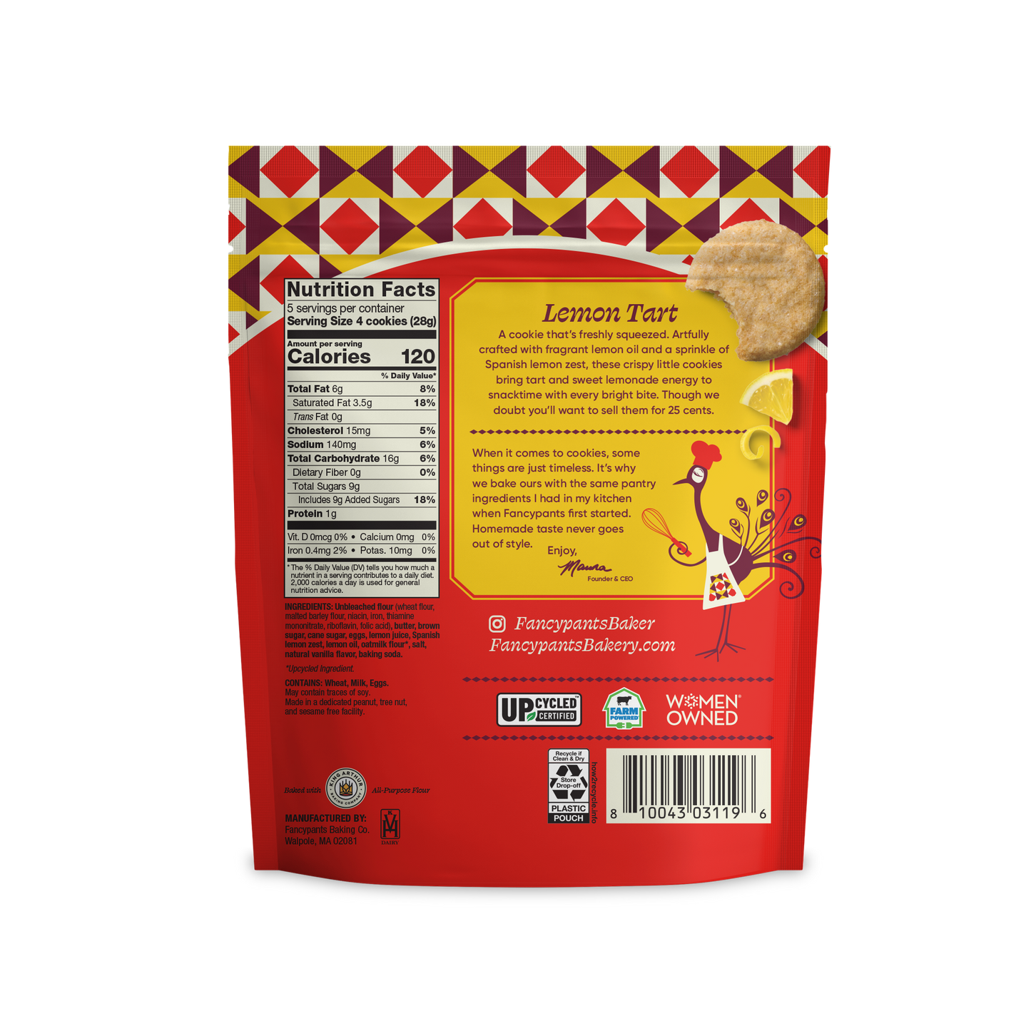 Fancypants Baking Lemon Tart Cookies, 5 oz 