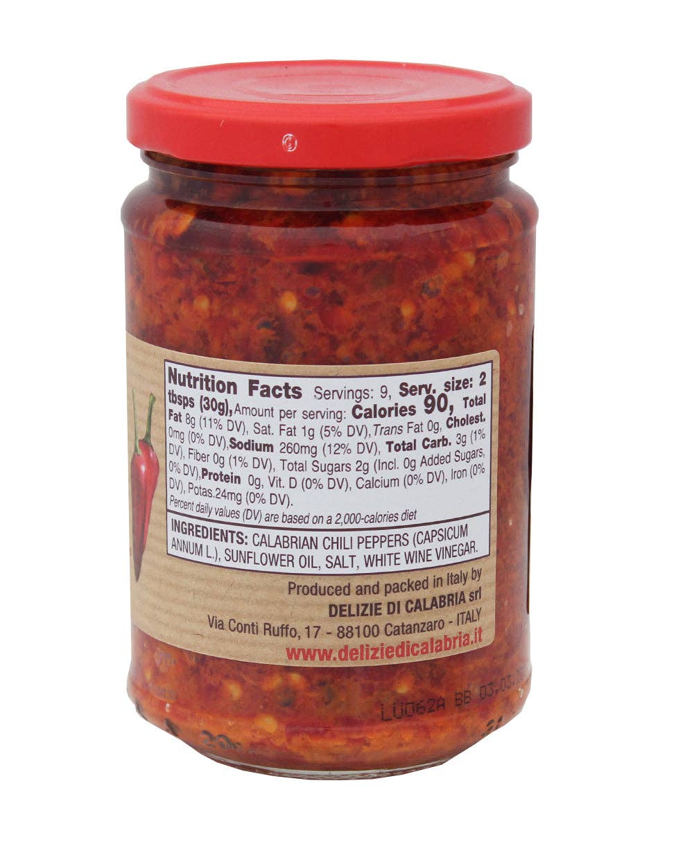 Calabrian Chili Peppers Crushed in Oil, Extra Hot, 9.87oz
