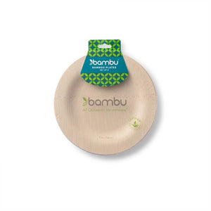 bambu® Disposable Bamboo Round Plates, 11"