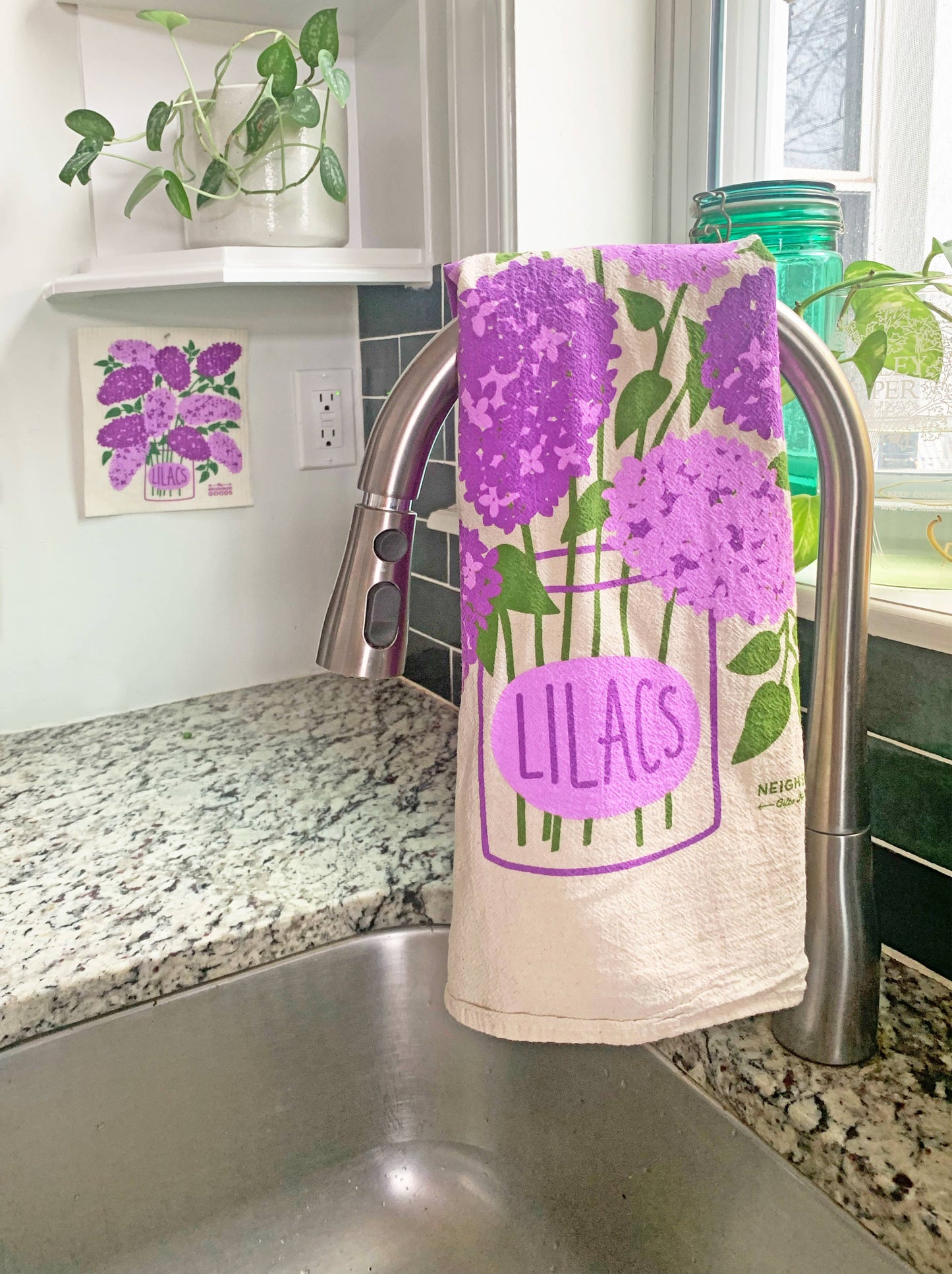 The Neighborgoods I Lilac Purple Tea Towel, Set of 2