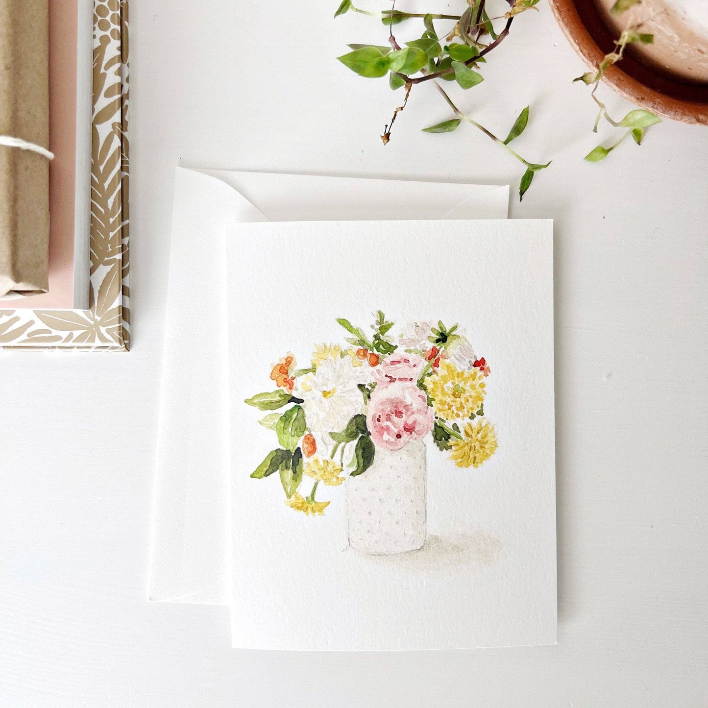 emily lex studio Hobnail Bouquet Notecards