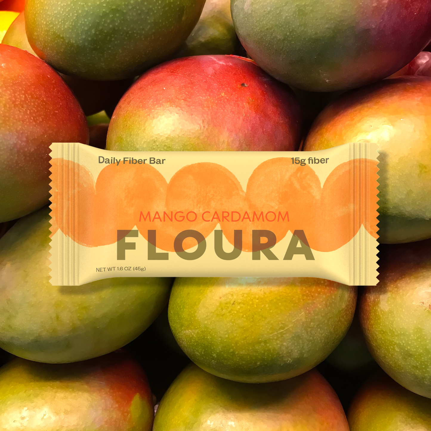Floura & Co Mango Cardamom Fiber Snack Bar