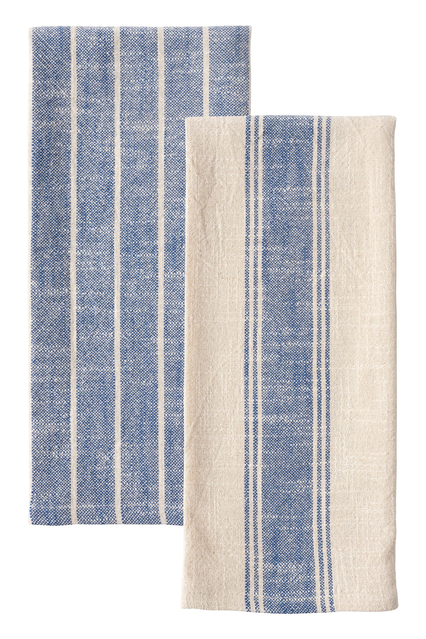 KAF Home Firenze Natural Slubbed Kitchen Towels, 18" x 28", Olive, Set of 2