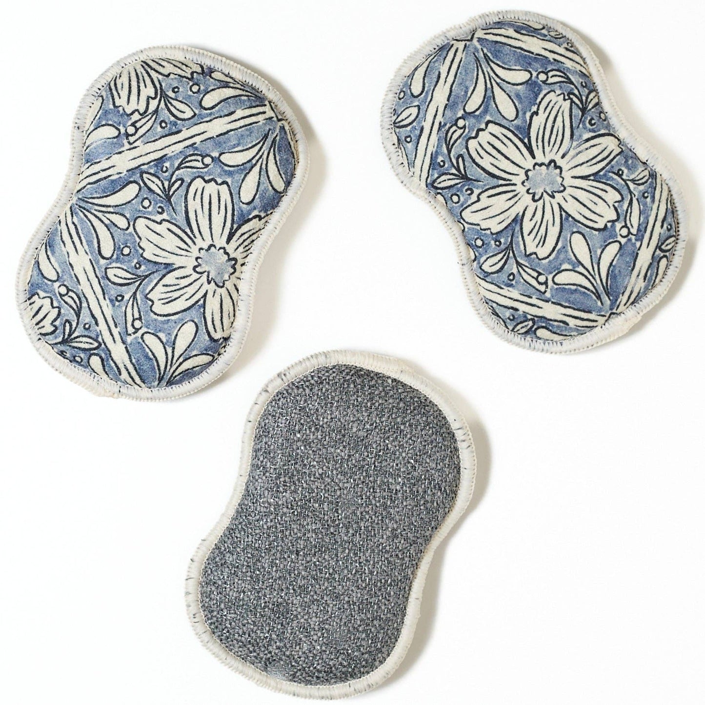 Once Again Home RE:usable Sponges - Jen Owens Fabrique Majolica Blue, Set of 3