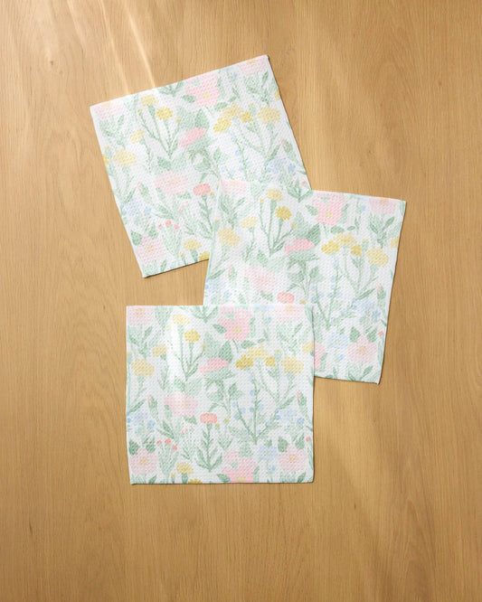 Geometry - Wildflowers in Bloom Dishcloth Set