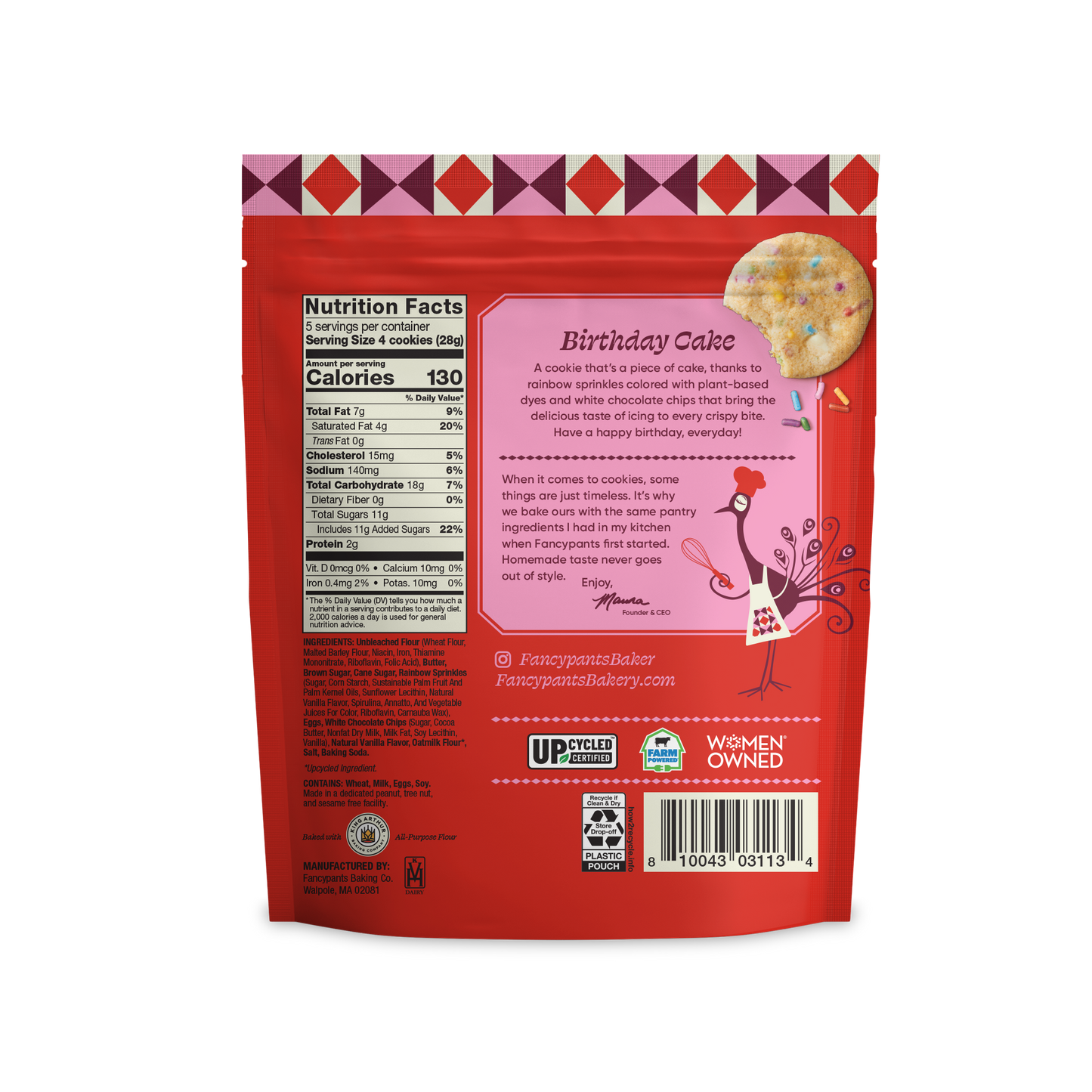 Fancypants Baking Birthday Cake Cookies, 5oz