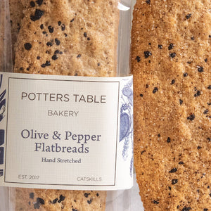 Potters Table - Cured Olive & Cracked Pepper Flatbreads