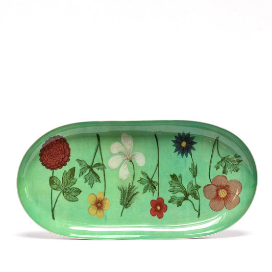 Roomytown Oval Enamel Tray, Festival of Flowers