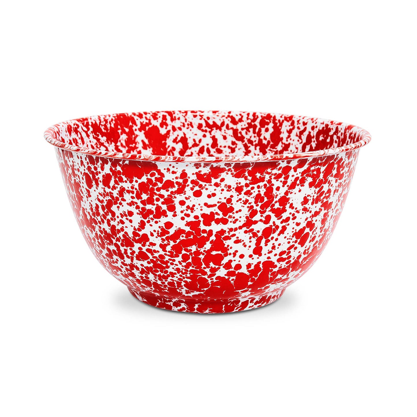 Crow Canyon Home Splatter Enamelware Large Salad Bowl