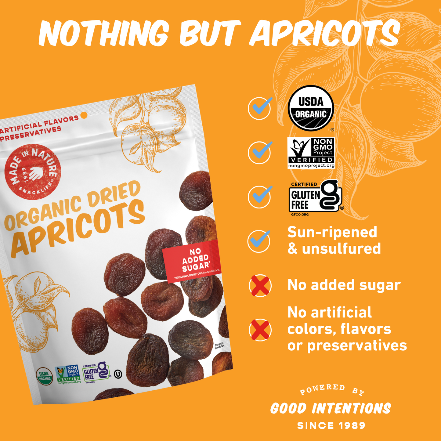 Made In Nature Dried Apricots, 6oz