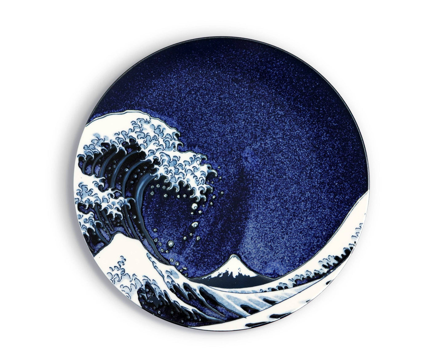 Urban Tokyo Kanagawa Great Wave Porcelain Round Dinner Plate, 10”