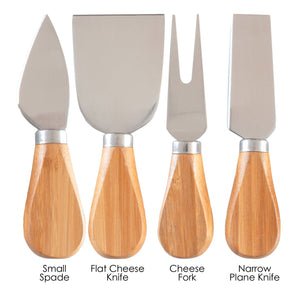 Totally Bamboo - 4-Piece Cheese Tool Set