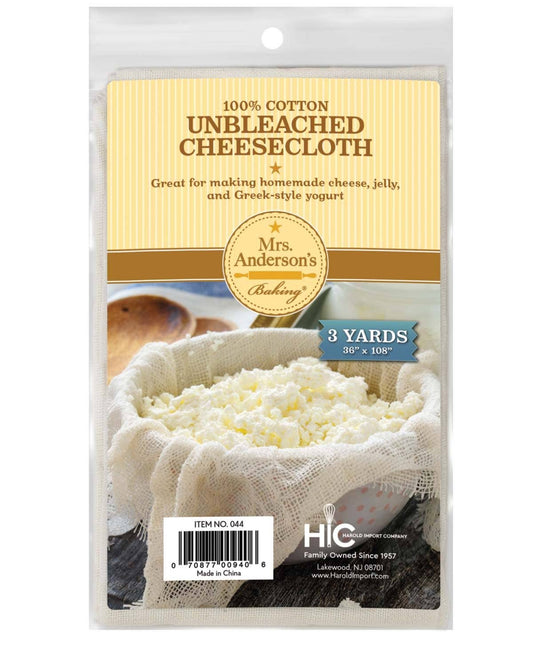 Mrs. Anderson’s Baking Unbleached Cheesecloth, 3 Sq Yds