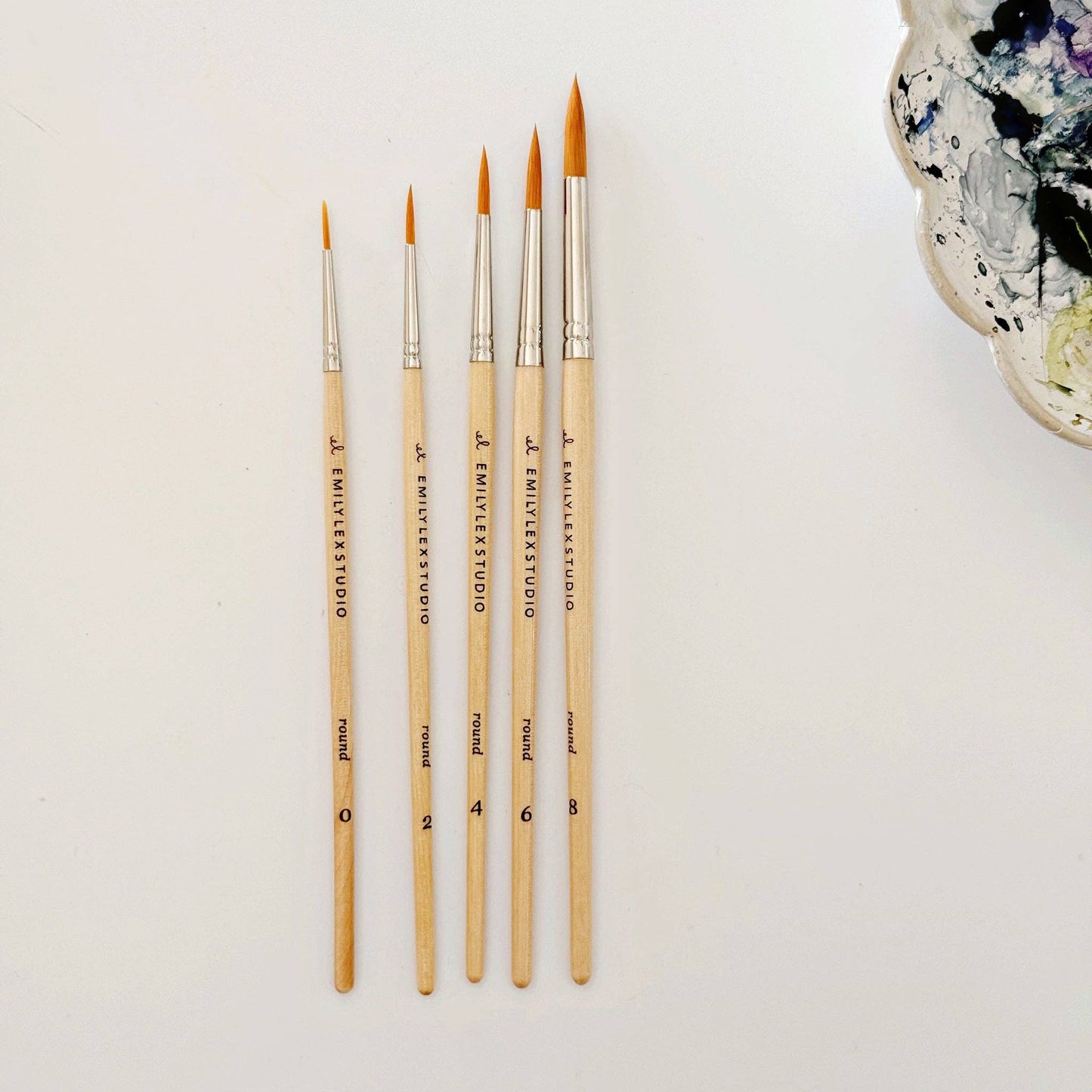 emily lex studio Watercolor Paintbrush Set of Five