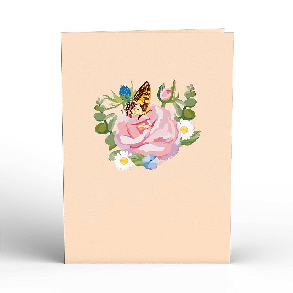 Lovepop Hydrangea Butterflies Flower Vase Pop-Up Card