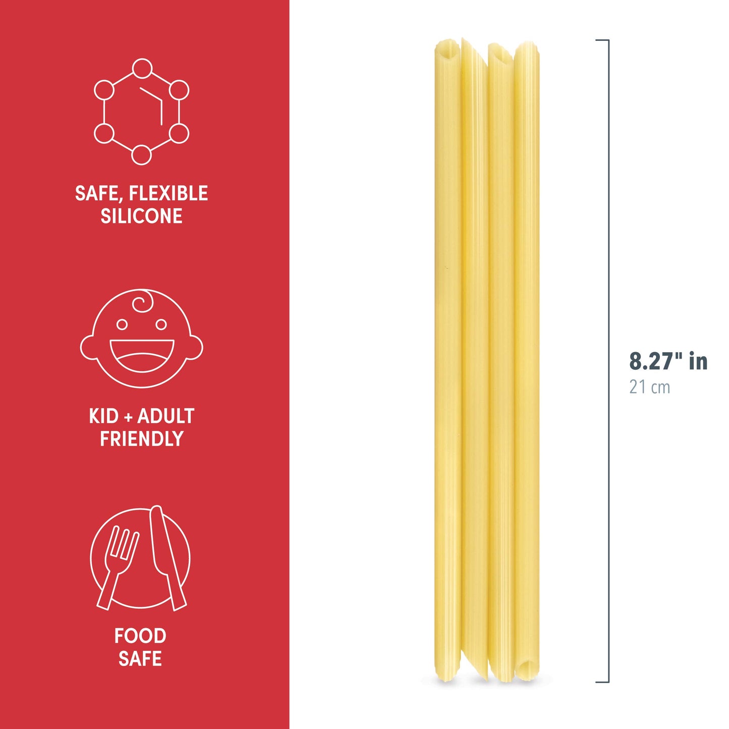 Impastas Silicone Pasta Straws, Set of 4