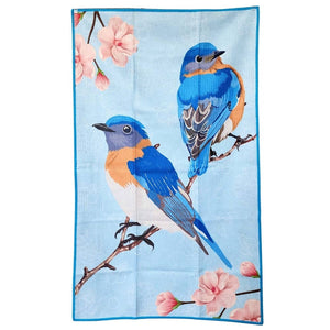 Buzzee - Blue Bird - Dual Sided Tea Towel - Kitchen & Hand Towel